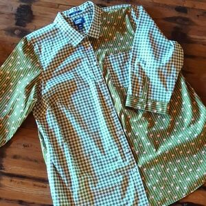 Land’s End Women’s 3/4 Sleeve Button Down Shirt. Like New! Sz 18W